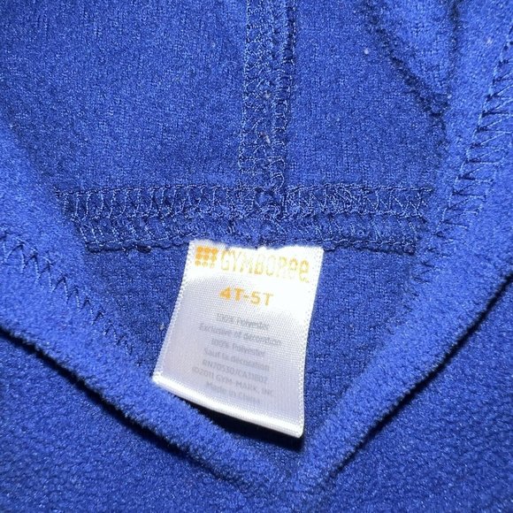 Gymboree Toddler Boys Fleece Hoodie Sweatshirt Polar Bear Blue 4T 5T Pullover - Picture 3 of 5